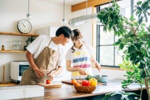 夫婦で料理